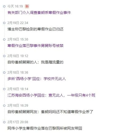 秦朗丢失寒假作业事件揭秘，部门行动与回应全解析